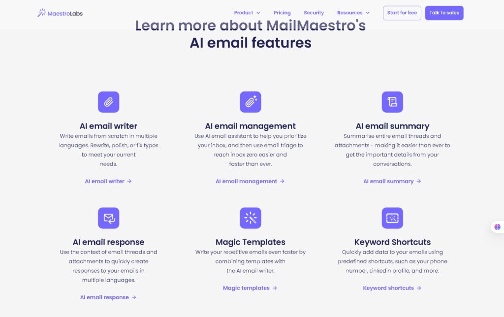 Flowrite generating a professional email from bullet points – example of AI email assistants for your business