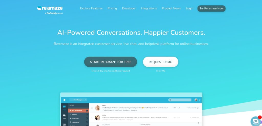 Re:amaze email helpdesk interface with auto‑reply templates – example of AI email assistants for your business