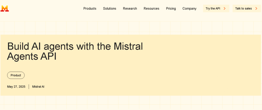 Mistral AI console screenshot with workspace view, model options, and analytics panel