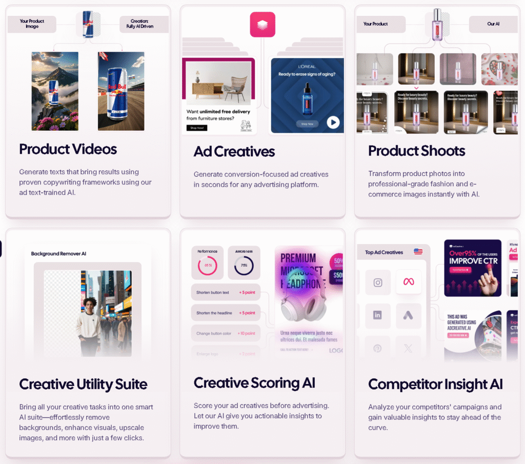 Example of AI personalization in ecommerce advertising showing different product ads for different customers