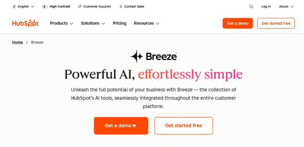 HubSpot AI chatbot assisting customer with automated sales engagement