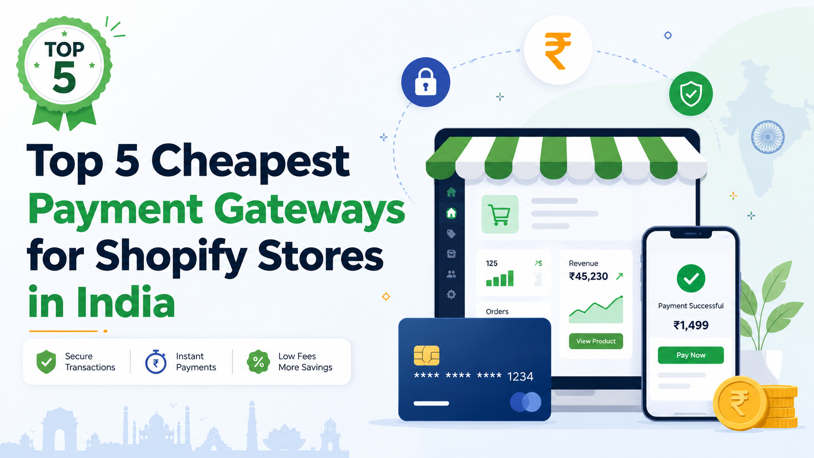 Top 5 Cheapest Payment Gateways for Shopify Stores in India (2026 Compared)
